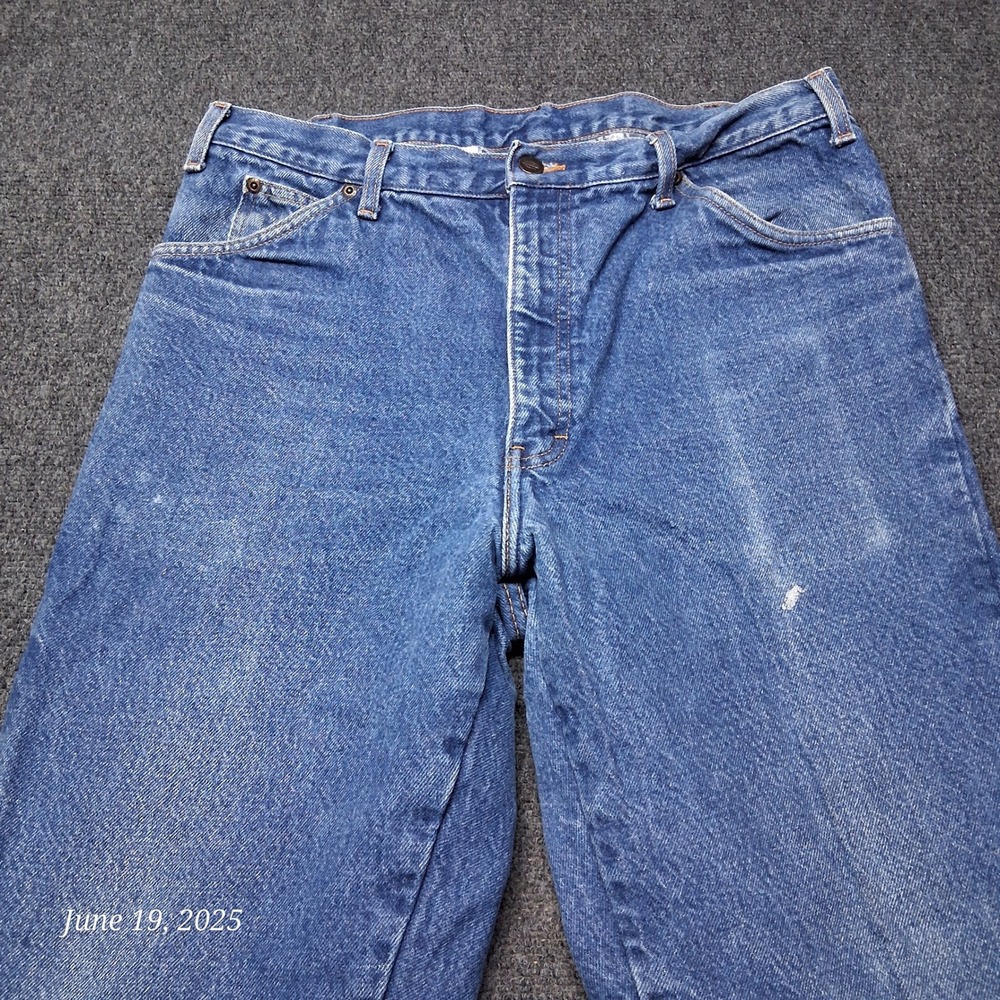 Dickies Flannel Lined Jeans Work Utility Pants‎ Denim Blue Size 36x30 Relaxed